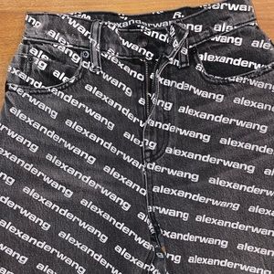 Pegged leg Alexander Wang high-rise jeans.